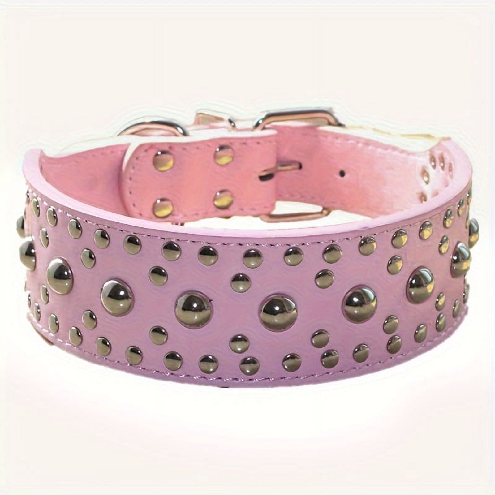 SHZHYIQIMR Stylish Adjustable Mushroom Studded Leather Dog Collar ...