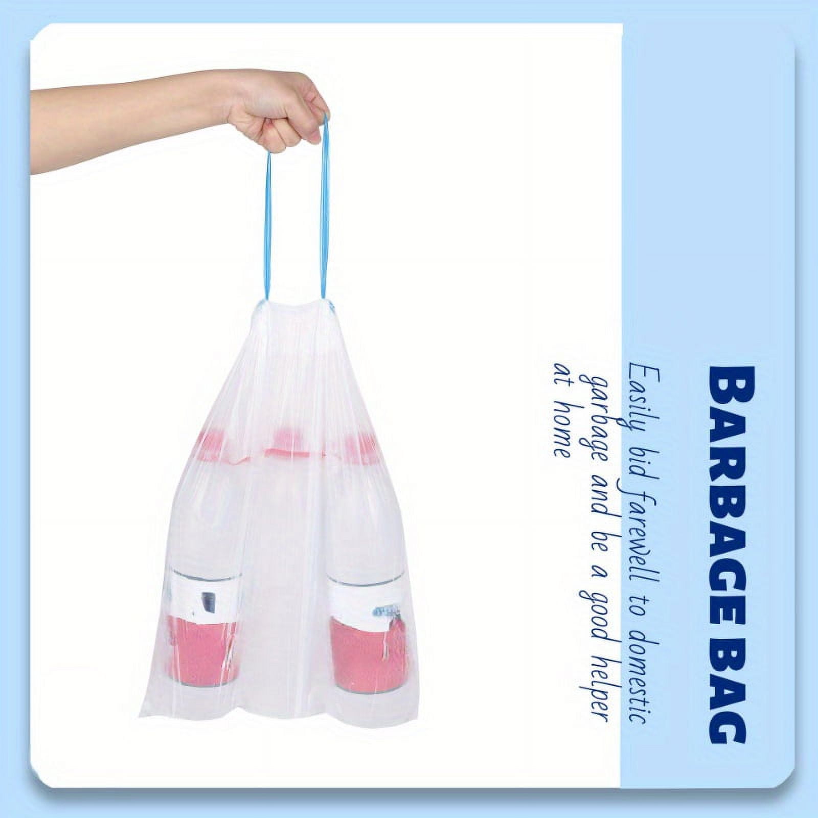 SHZHYIQIMR SuperThick HeavyDuty White Drawstring Trash Bags 120