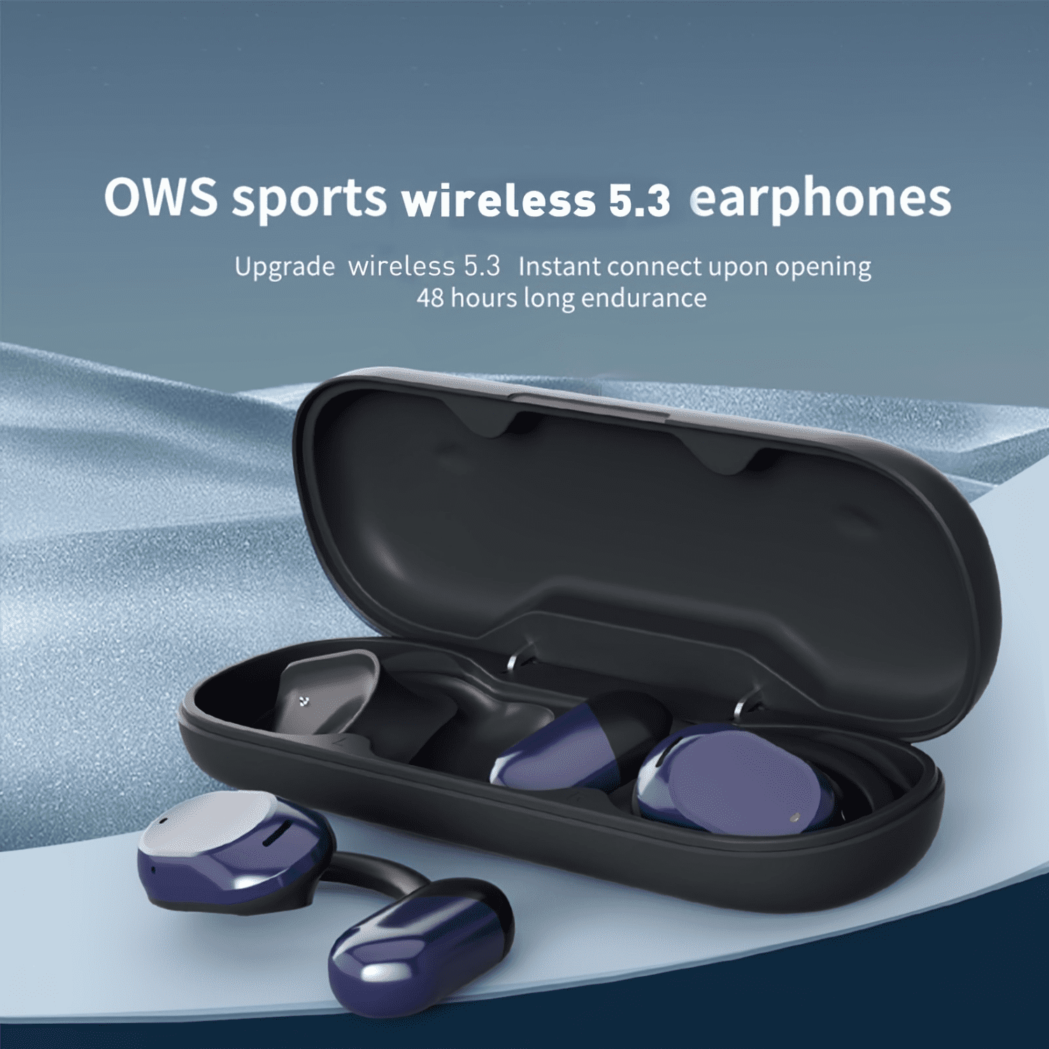 SHZHYUESONGKJ Enhanced Bass Wireless Open Ear Earbuds with 16.5mm Drivers and 80mAh Battery