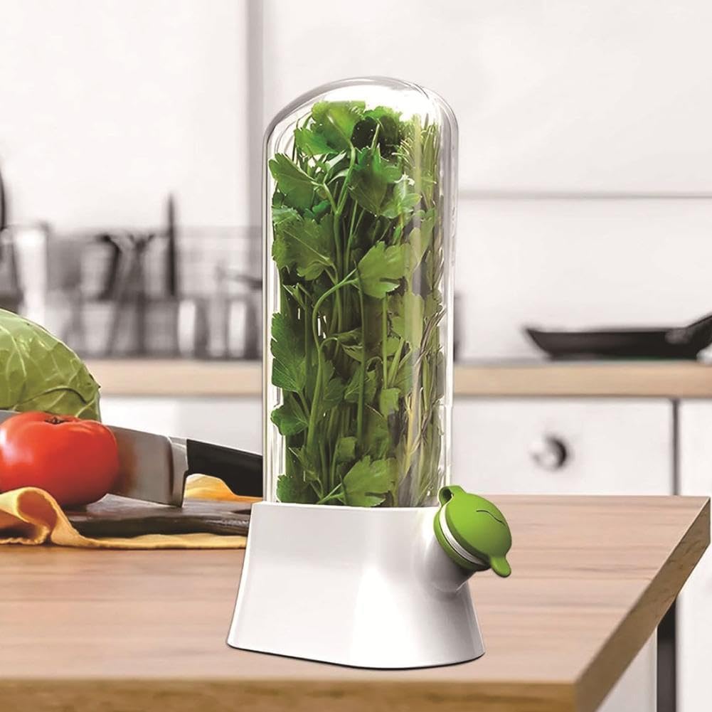 SHZHYUESONGKJ Fresh Herb Saver Containers for Fridge Convenient and