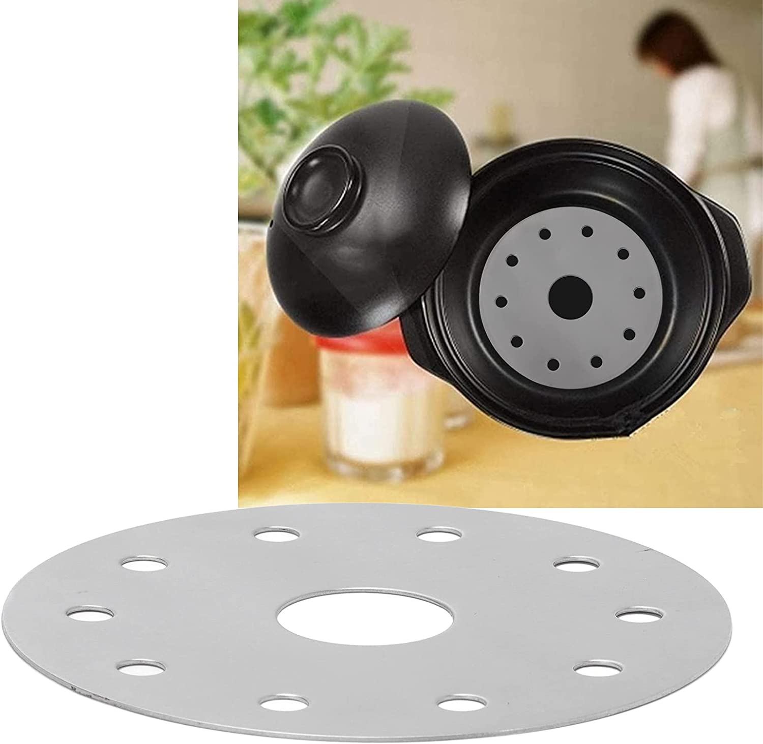 SHZHYUESONGKJ Stainless Steel Thermal Plate Induction Cooktop Converter Disk with Heat