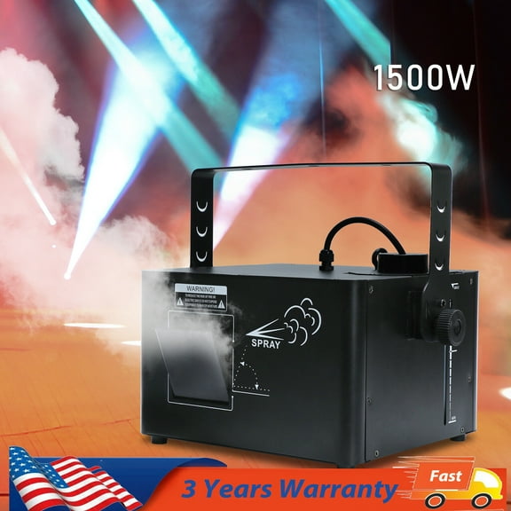 SHZICMY 1500W DMX Low Profile Hazer Haze Smoke Fog Machine Theater DJ Stage Effect w/ RC