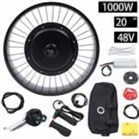 SHZICMY 20in Electric E-Bike Front Wheel Bicycle Motor Conversion Kit Fat Tire 48V 1000W Fat Tire Front Wheel