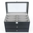 thumbnail image 1 of SHZICMY 24-Grids Watch Display Storage Case Jewelry Collection Organizer Box Holder, 1 of 8