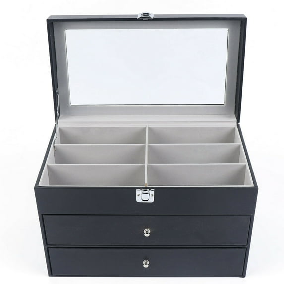 SHZICMY 24-Grids Watch Display Storage Case Jewelry Collection Organizer Box Holder