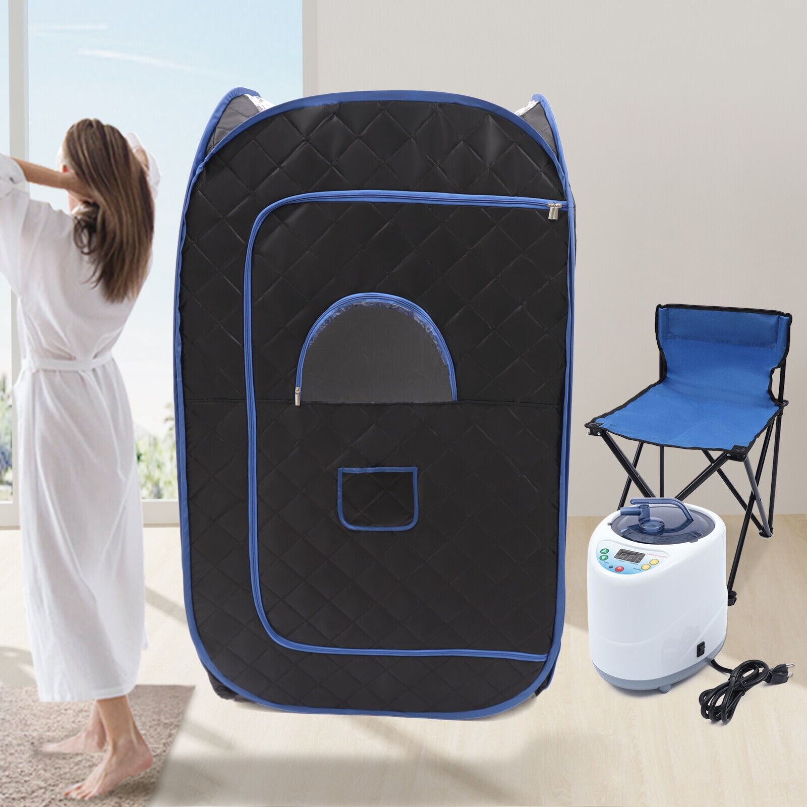 SHZICMY 2L 1000W Portable Full Body Personal Steam Sauna Heated Spa Detox Therapy Home