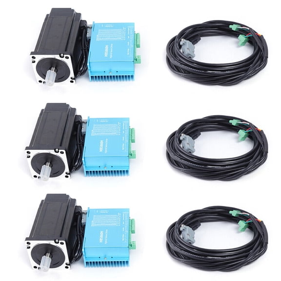 SHZICMY 3 Axis Nema 34 12Nm Closed Loop Stepper Hybrid Servo Motor Driver Kit NEW