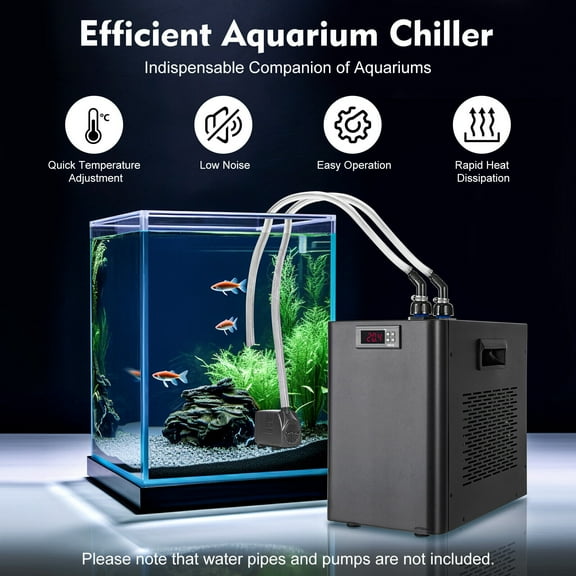 SHZICMY 42 Gallon Aquarium Chiller 1/10HP Fish Tank Water Cooler For Hydroponics System