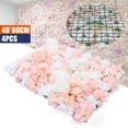 thumbnail image 1 of SHZICMY 4pcs Silk Rose Flower Wall Panel Artificial Wedding Party Decor 40*60cm, 1 of 8