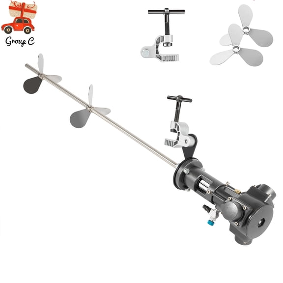 SHZICMY 50 Gallon Mixer Tank Barrel Air Mix Pneumatic Clip Bracket Stainless Steel