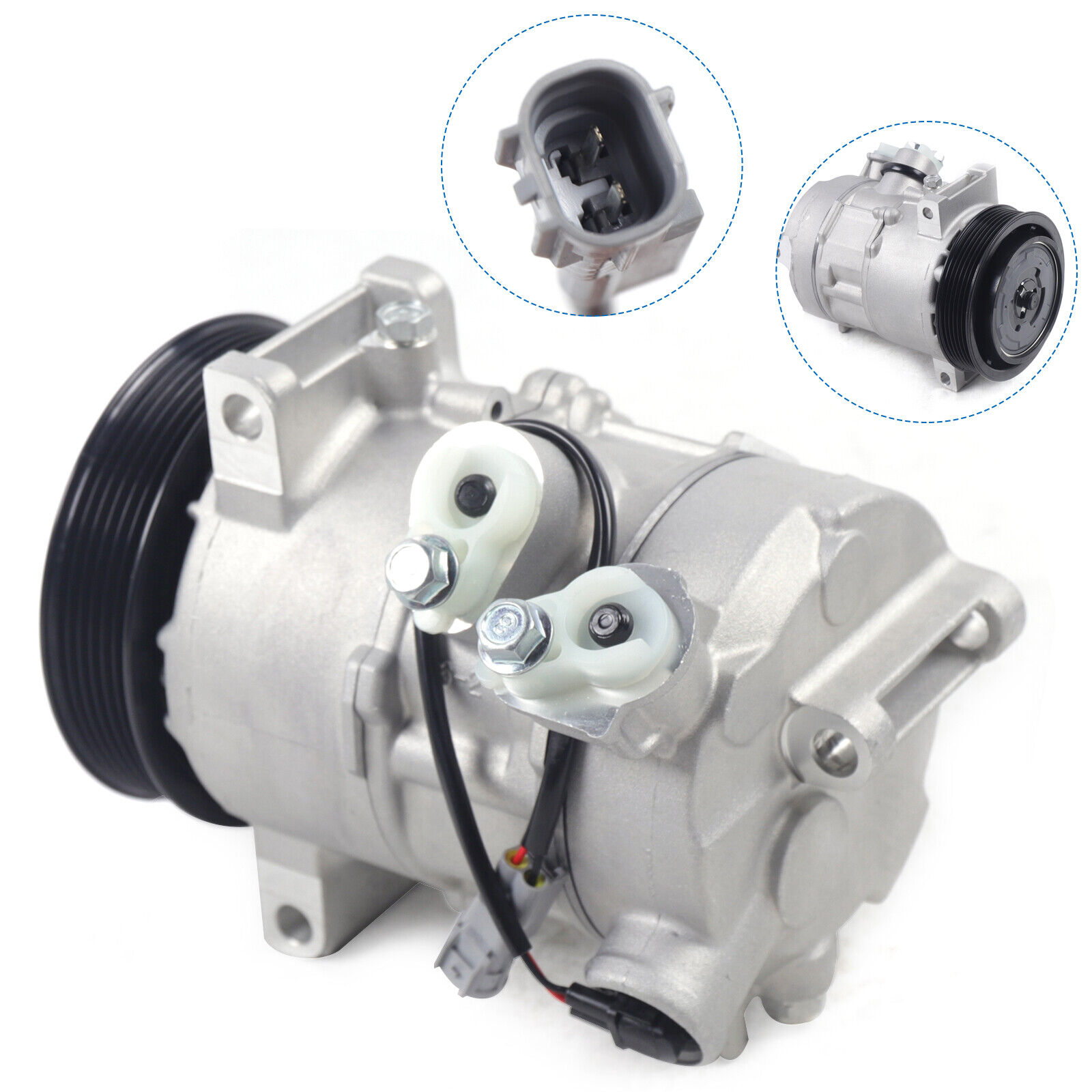 ECCPP AC Compressor For 2007-2008 Dodge Caliber Jeep Compass Patriot – 5SE12E, 6 Groove Pulley, 1 Year Warranty