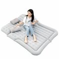 thumbnail image 1 of SHZICMY Car Inflatable Air Bed Travel Mattress Seat Sleep Cushion Mat Pillow Pump Camp Gray, 1 of 18