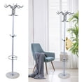 thumbnail image 1 of SHZICMY Coat Rack, Coat Racks with 16 Hooks, Hat Jacket Stand Tree Holder Hanger Rack with Marble Base for Coat, Jacket, Hat, Purse, Scarves, Handbags (White), 1 of 18