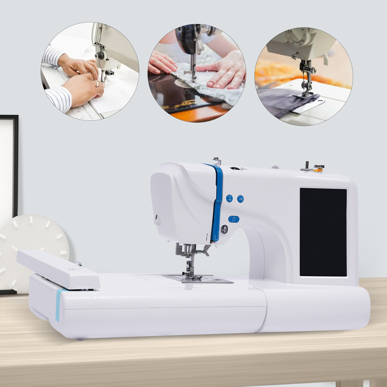 SHZICMY Computerized Embroidery Sewing Machine 75 Builtin with LED