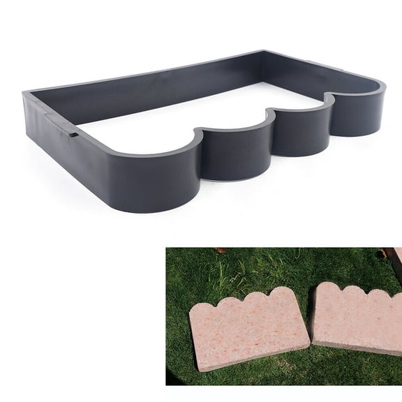SHZICMY DIY Plastic Path Maker Mold Manually Paving Cement Brick Stone Road Auxiliary Tools Fence Mould Decorative Fence Mould Cement Mould Brick Edging Concrete Vegetable Garden Pond Lawn Mold