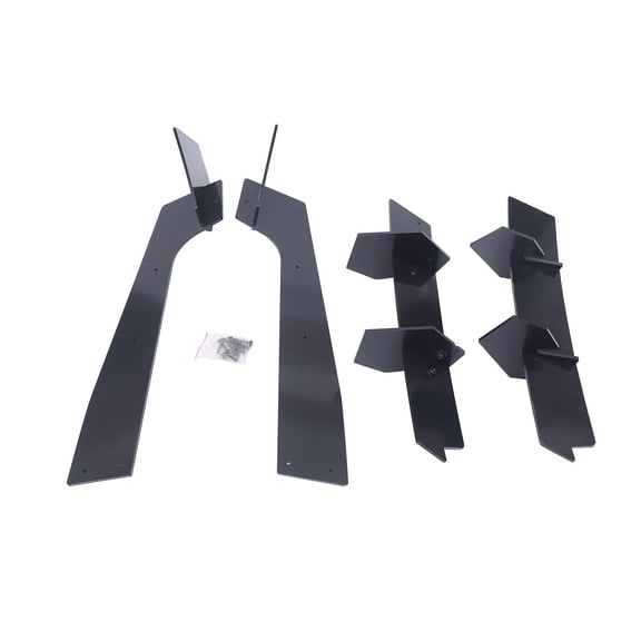 SHZICMY For Ford Mustang 2018-2021 Gloss Black Rear Diffuser & Rear Side Splitters