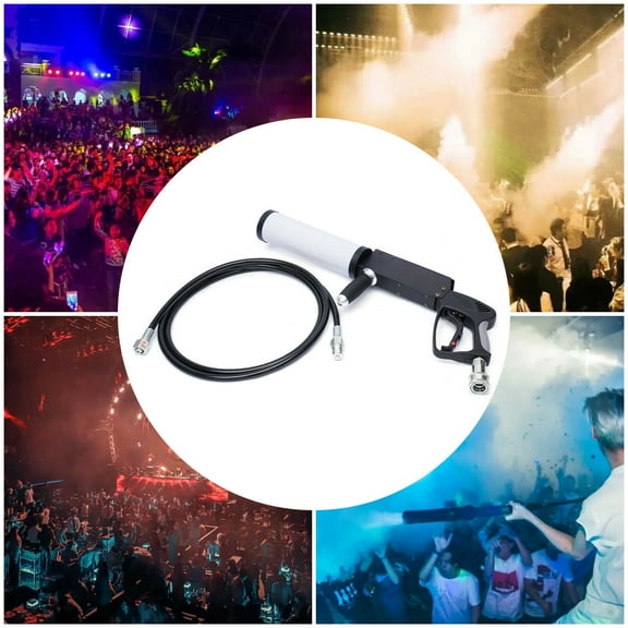 SHZICMY Handheld Fog Gun LED CO2 Fog Cannon Special Effects Fog Machine Gun Party Bar DJ