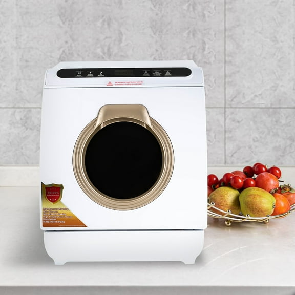 SHZICMY Portable Countertop Dishwasher Air Drying 5 Programs w/ 7L Water Tank Deep Cleaning