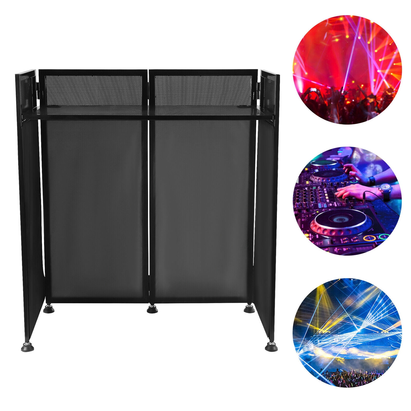 Aluminum Event Scrim Harmony Audio Portable DJ Booth Facade - 4-Panel ...