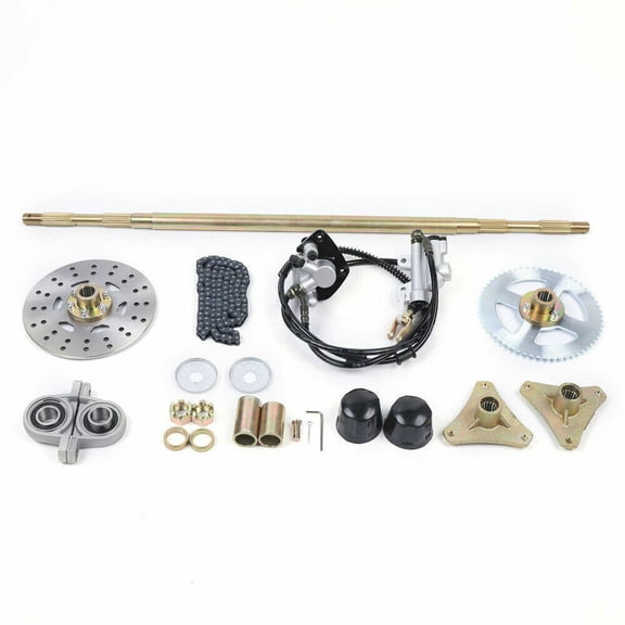 SHZICMY Rear Axles Axle Live Hub kit+Brake assembly+T8F Chain for mini bike ATV Go kart