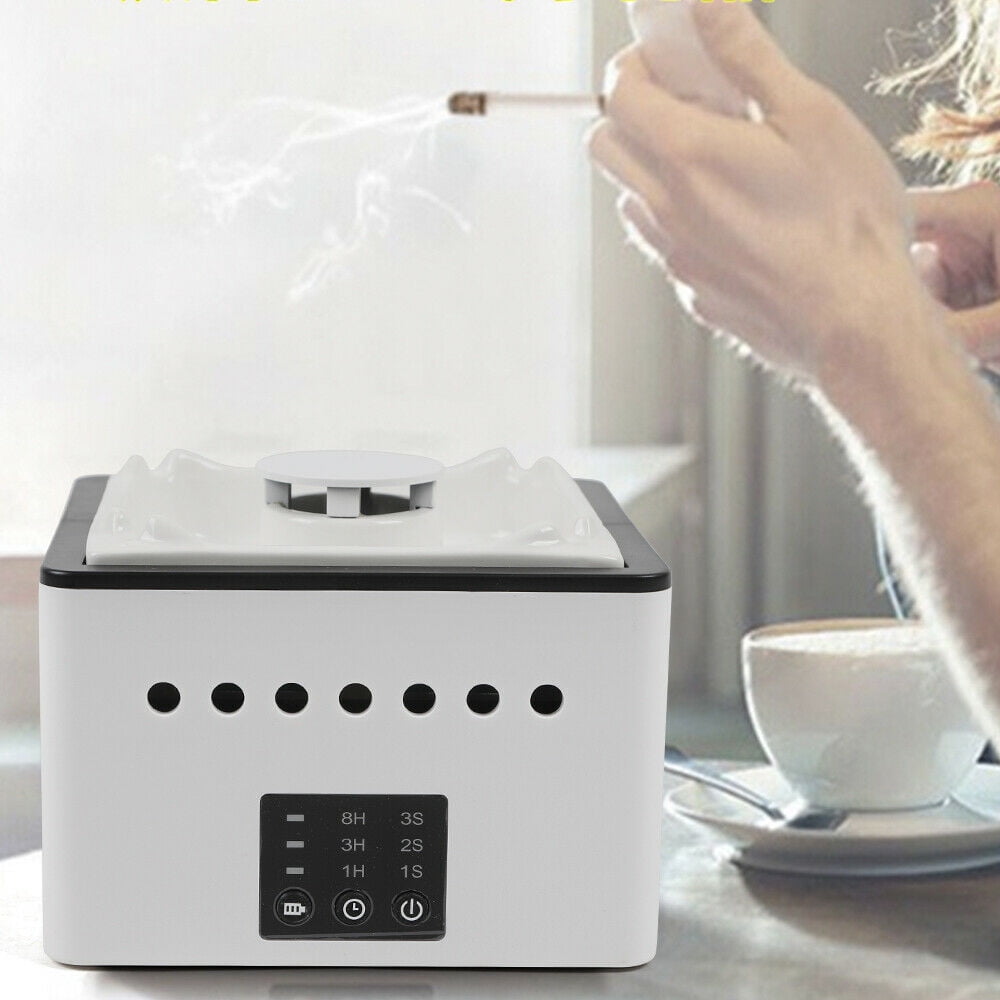 SHZICMY Smokeless Ashtray Smoke Grabber Odor Filter USB White