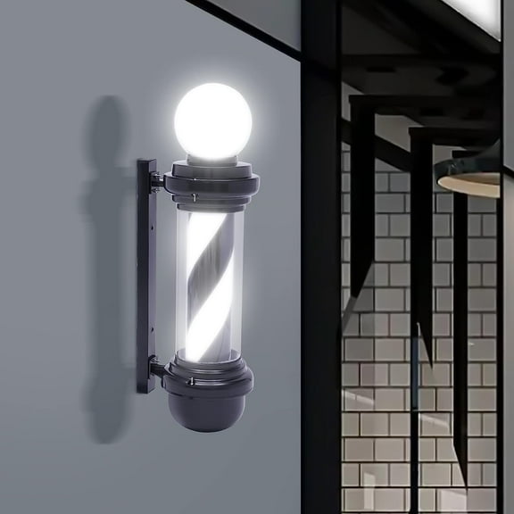 SHZICMY Wall Mounted Barber Pole Sign Light with LED Light for salon