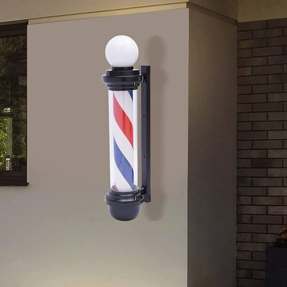 SHZICMY Wall Mounted Barber Pole Sign Light with LED Light for salon