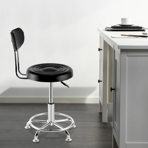 SHZICMY Work Shop Stool Rolling Chair Garage Seat Footrest Adjustable Height with Back