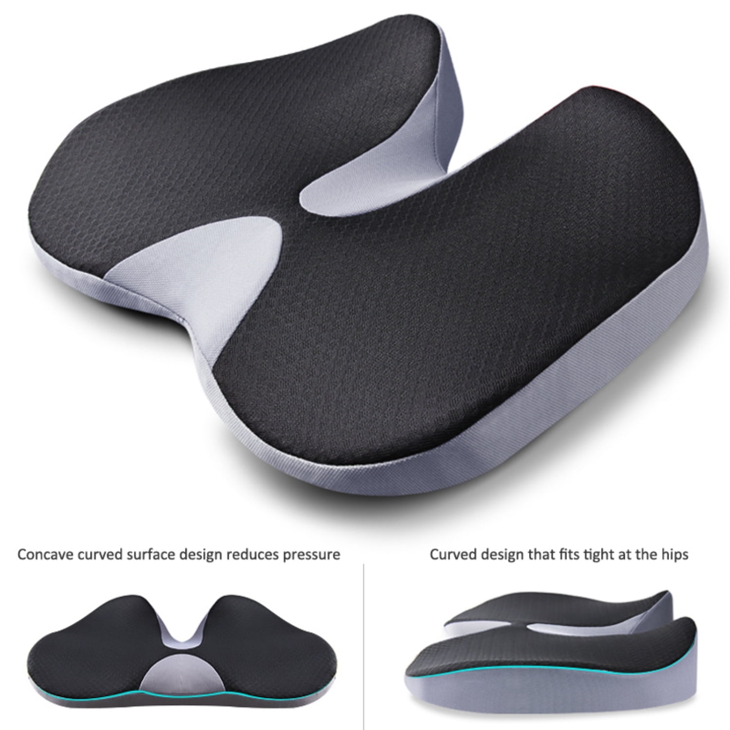 SHZNSJWDKJ Ergonomic Memory Foam Non Slip Seat Cushion for Prostate and