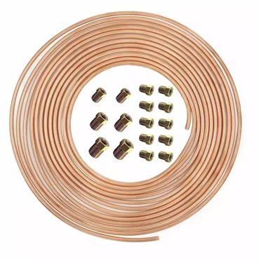 AUCELI 3/16" Brake Line Kit, 25 Ft Zinc Coated Copper, Universal