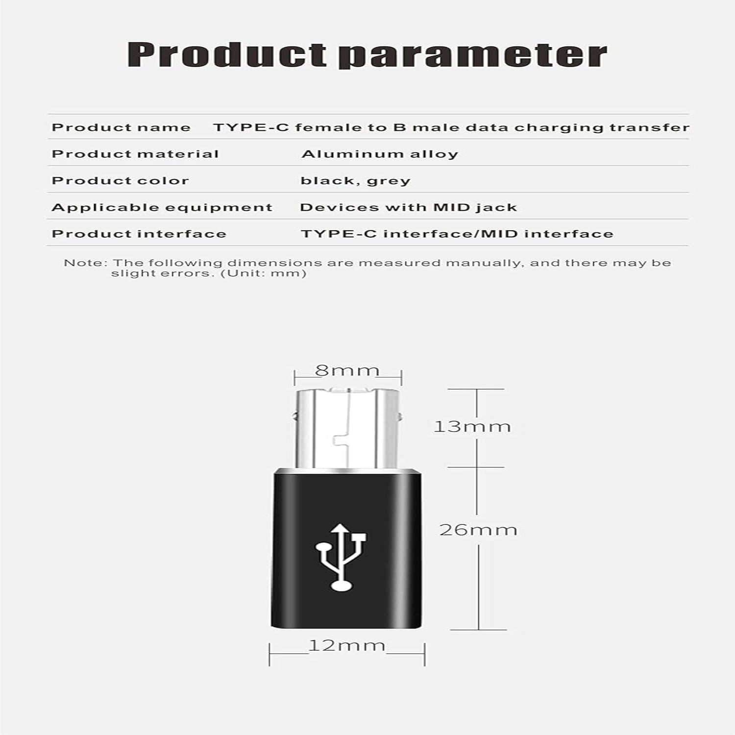 Shznsjwdkj High Quality Dual Female To Midi And Usb B Adapter 2packs For Type C Devices 8383