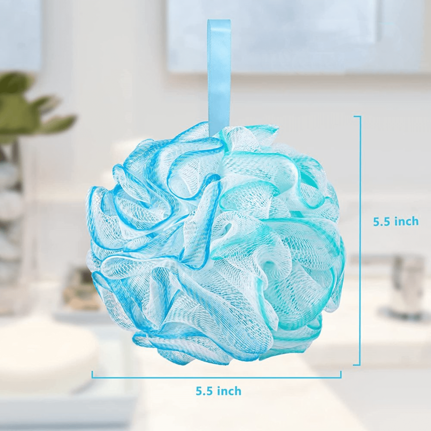 SHZNSJWDKJ Set of 4 Extra Large Flower Color Shower Puffs - Luxurious ...