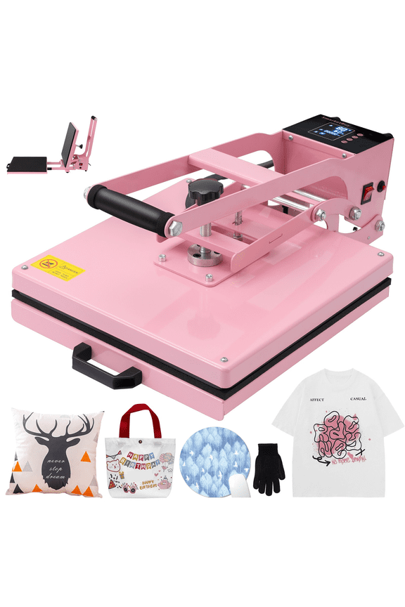 15" x 15" LED Digital Sublimation Heat Press Machine 1400W Slide Out T-Shirt Heat Tranfer Machine High Pressure Tshirt Transfer Machine