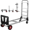 thumbnail image 1 of SHZOND 2 in 1 Folding Hand Truck 330 lbs Load Capacity Dolly Cart,Heavy Duty Aluminum Hand Truck with 4 Wheels, 1 of 8