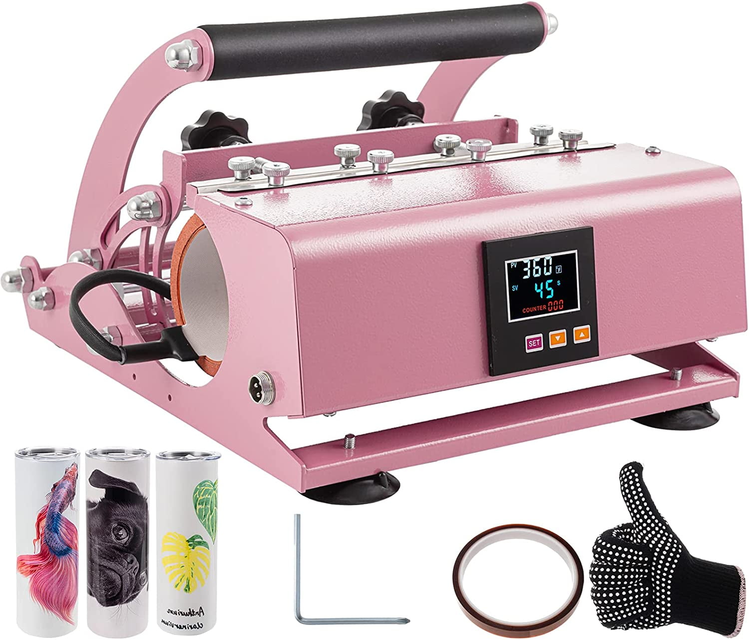 Tumbler Heat Press 11-in-1 (Pink)