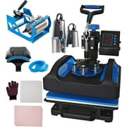 SHZOND 8 in 1 Heat Press, Heat Press Machine 12x10 inch, 110V T Shirt Pressing Machine Slide Out Design, Multifunctional Heat Press Transfer Machine Sublimation Combo for DIY T-Shirt/Hat/Mug/Plate