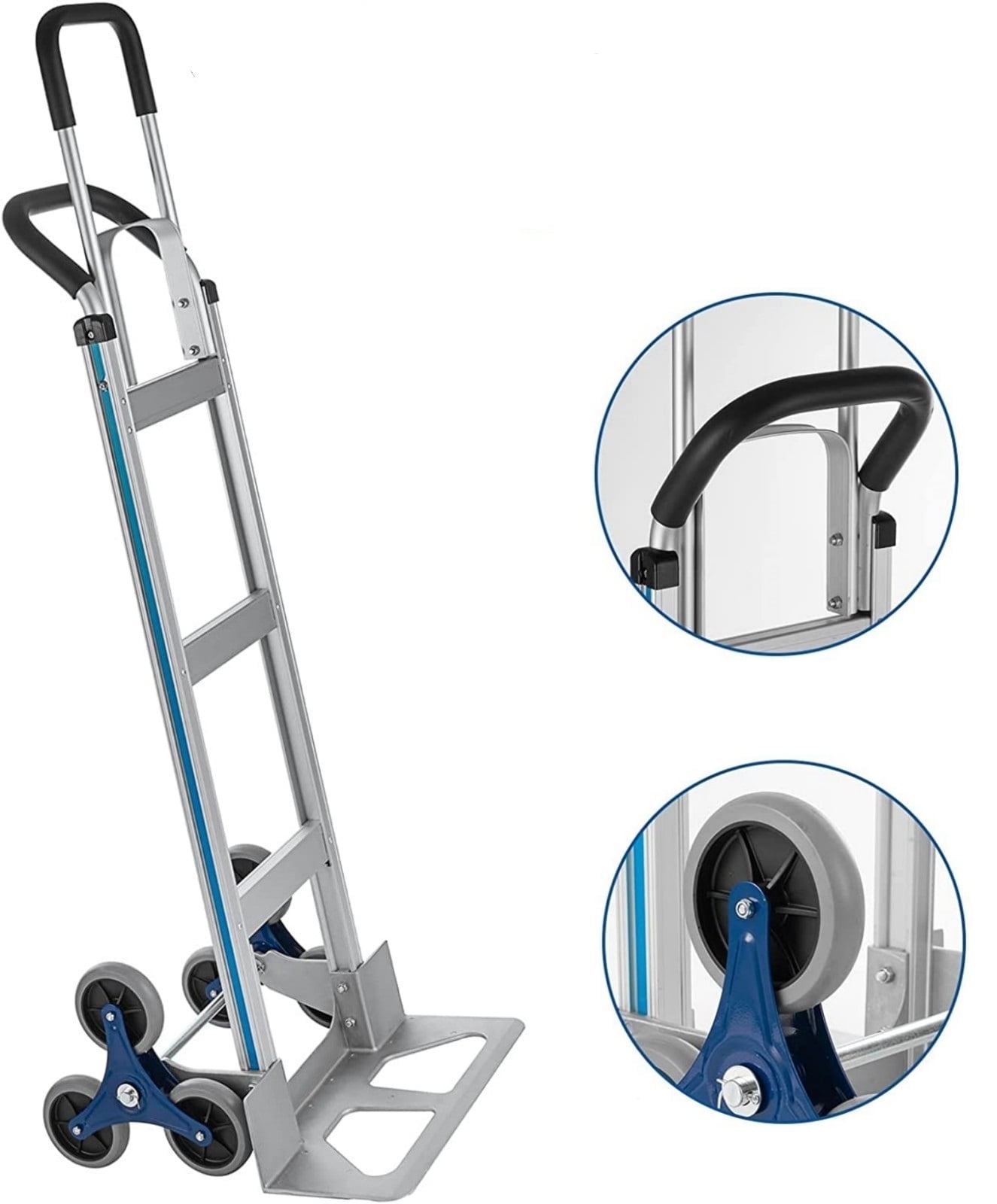 SHZOND Aluminum Hand Truck Stair Climber 650LBS Max Weight Capacity Stair Climbing Cart