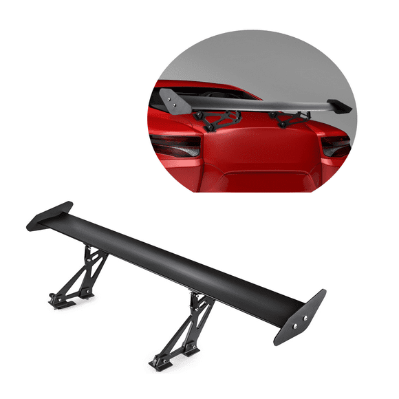 SHZOND GT Single Deck Spoiler Wing 43.3 inch Universal Aliminum Spoiler for Car Vehicle Black