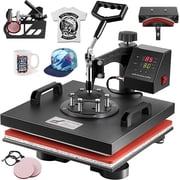 SHZOND High Temperature 15 x 15 Heat Press Machine 5 in 1 Heat Transfer Machine, Heat Transfer Sublimation Heat Press Machine for T Shirts, Hats, Mugs and Plates