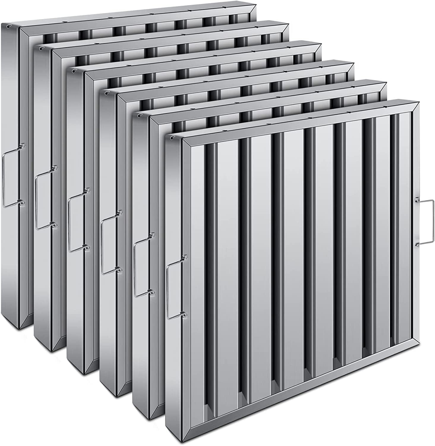 SHZOND Hood Filters 19.5W x 19.5H inch, Stainless Steel 4 Grooves