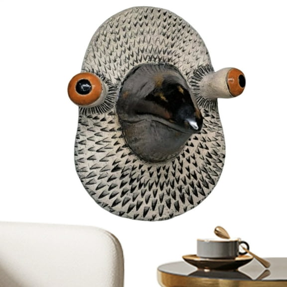SHZONS Animal Head Wall Mount Bird Animal Wall Art Decorations Colorful Statue Ornament Sculpture Home Decorations for Living Room Kitchen & Indoor trusted