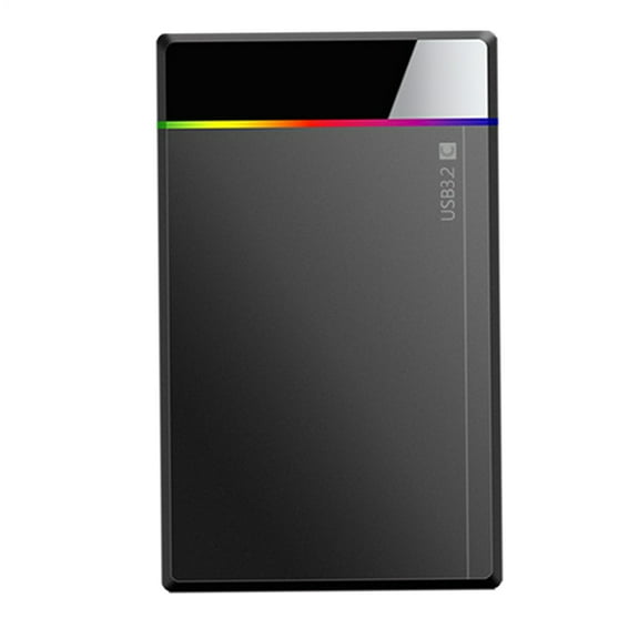 SHZONS External Hard Drive Enclosure Portable Hard Drive Case With RGB Light Computer Accessories For Laptop Upgrade Console Storage Expansion Office Use Game ordinary