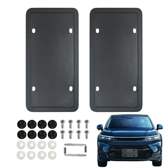 SHZONS License Plate Frames Tag Frame For License Plate 2X Silicone Heavy-Duty Weatherproof Automotive Accessories For Truck Motorcycle Trailer Atv Bike suitable