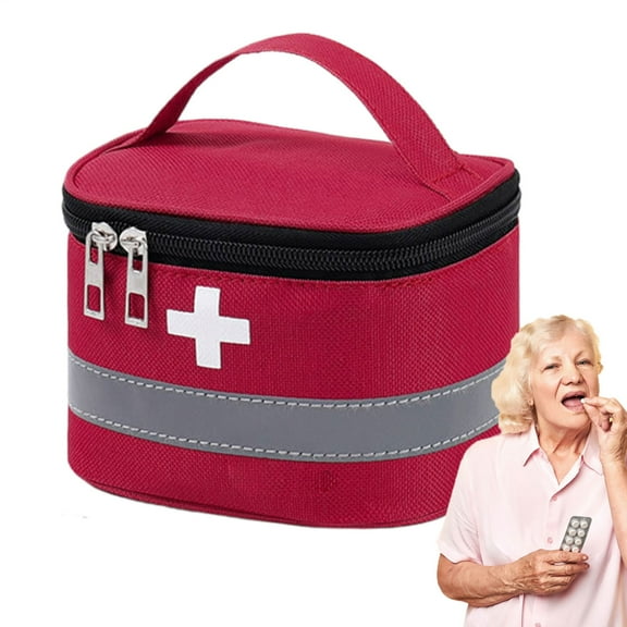 SHZONS Med Bag Small Medicine Bag for Traveling Empty Carrying Case Medication Storage Containers Pill Bottle Travel Case for Home generous