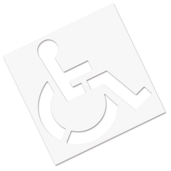 SHZONS Parking Lot Stencil Handicap Paint Template Weather-Resistant High-Visibility Striping Sign For Disabled Lane Marking Post Fire Lane custody