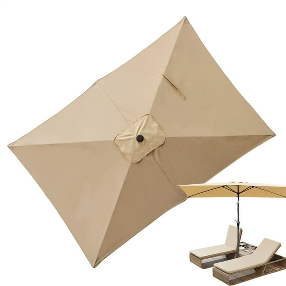 SHZONS Patio Umbrella Replacement Heavy Duty Polyester Shade Canopy Cover UV Protection Heavy Duty Parasol Top Garden Accessories for Pool Backyard & Market carefully