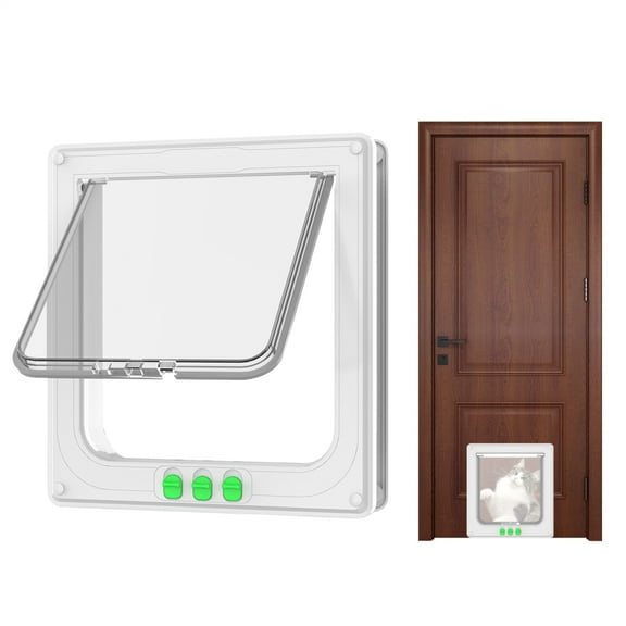SHZONS Pet Door Two-Way Opening Dog Door Double Open Acrylic Transparent Gate for Pet Puppy House Kit with Easy Access Everyday Use diplomatic