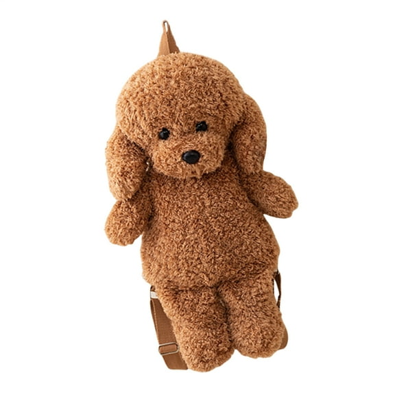 SHZONS Plush Animal Bag Kids Plush Backpack Cute Realistic Adorable Dog Shape Purse For School Girls Children Women Outdoor Travel realistic