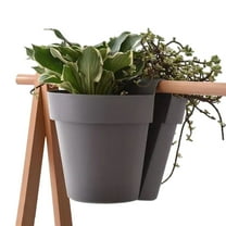 SHZONS Over The Railing Planter Boxes Drainage Rail Planter Multifunctional Garden Accessory For Succulent Flowers Strawberry Urban House Balcony Patio Porch Deck improved