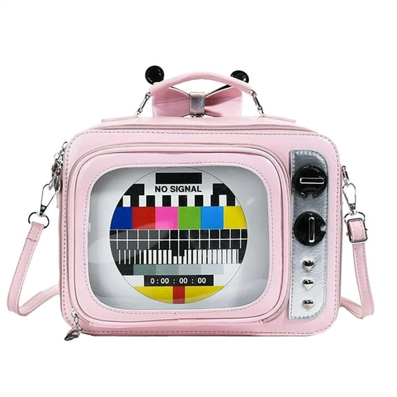 SHZONS Shoulder Bag for Women TV Shape Laptop Backpack Stylish Back Pack Large Capacity Travel Supplies for Outdoor Commute Daily Use usual